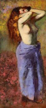 埃德加 德加 Woman in a Blue Dressing Gown, Torso Exposed 埃德加 德加 Woman in a Blue Dressing Gown, Torso Exposed